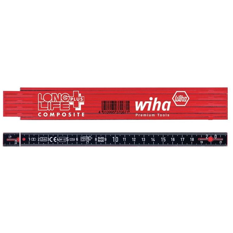 Wiha LongLife Plus Composite Folding Ruler 2m Wiha - RockBottom Northampton