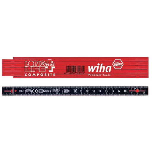 Wiha LongLife Plus Composite Folding Ruler 2m Wiha - RockBottom Northampton