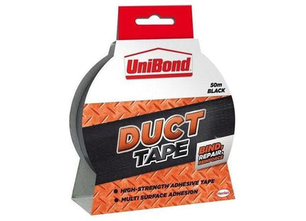 Unibond DIY Duct Tape Black 50mm x 50m UniBond - RockBottom Northampton