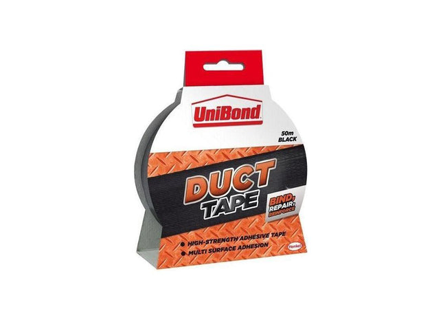 Unibond DIY Duct Tape Black 50mm x 50m UniBond - RockBottom Northampton