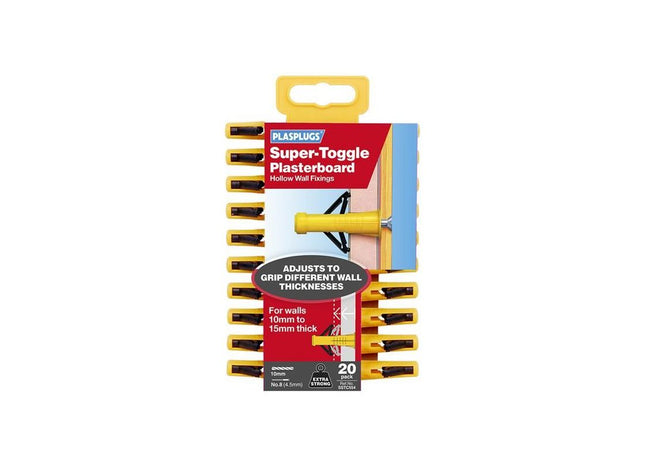 Plasplugs Super Toggle Fixings Pack 20 Plasplugs - RockBottom Nothampton