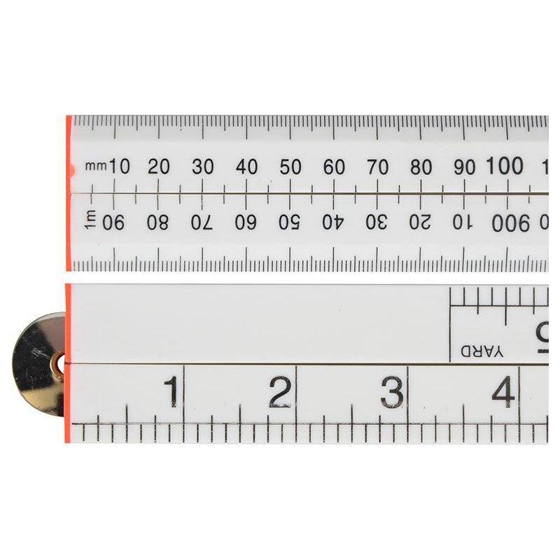Faithfull Folding Rule White ABS Plastic 1m (36in) Faithfull - RockBottom Northampton