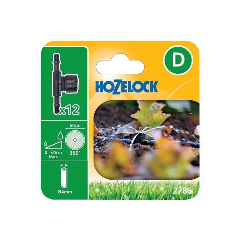 Hozelock 2786 In Line Adjustable Mini Sprinkler 4mm (Pack 12) Hozelock - RockBottom Northampton