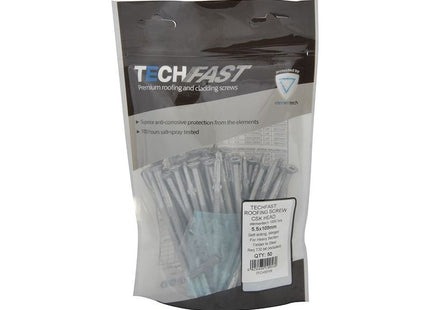 Forgefix TechFast Roofing Screw Timber - Steel Heavy Section 5.5 x 109mm Pack 50 ForgeFix - RockBottom Northampton