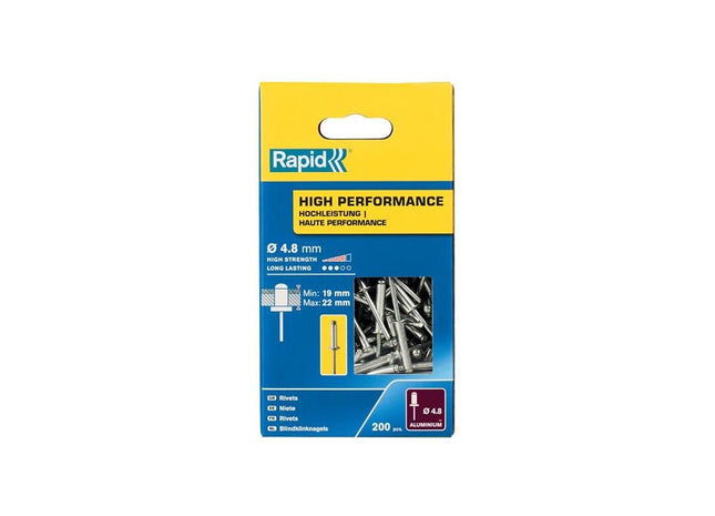 Rapid High Performance Rivets 4.8 x 25mm (Box 200) Rapid - RockBottom Nothampton