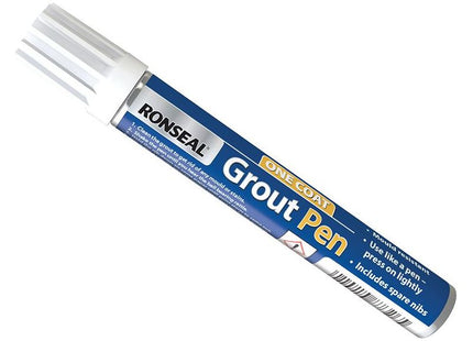 Ronseal One Coat Grout Pen Brilliant White 7ml Ronseal - RockBottom Nothampton