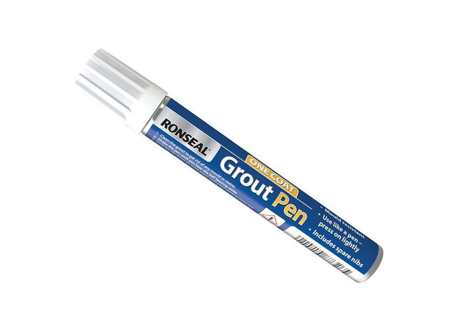 Ronseal One Coat Grout Pen Brilliant White 7ml Ronseal - RockBottom Nothampton