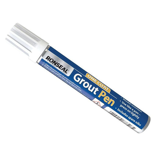 Ronseal One Coat Grout Pen Brilliant White 7ml Ronseal - RockBottom Nothampton