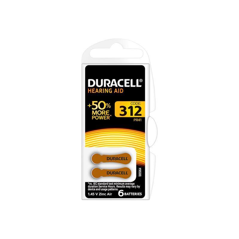 Duracell Specialty Hearing Aid Batteries Size 312 (6 Pack) Duracell - RockBottom Northampton