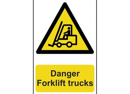 Scan Danger Forklift Trucks - PVC Sign 200 x 300mm Scan - RockBottom Nothampton