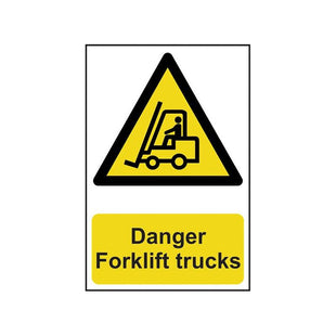 Scan Danger Forklift Trucks - PVC Sign 200 x 300mm Scan - RockBottom Nothampton