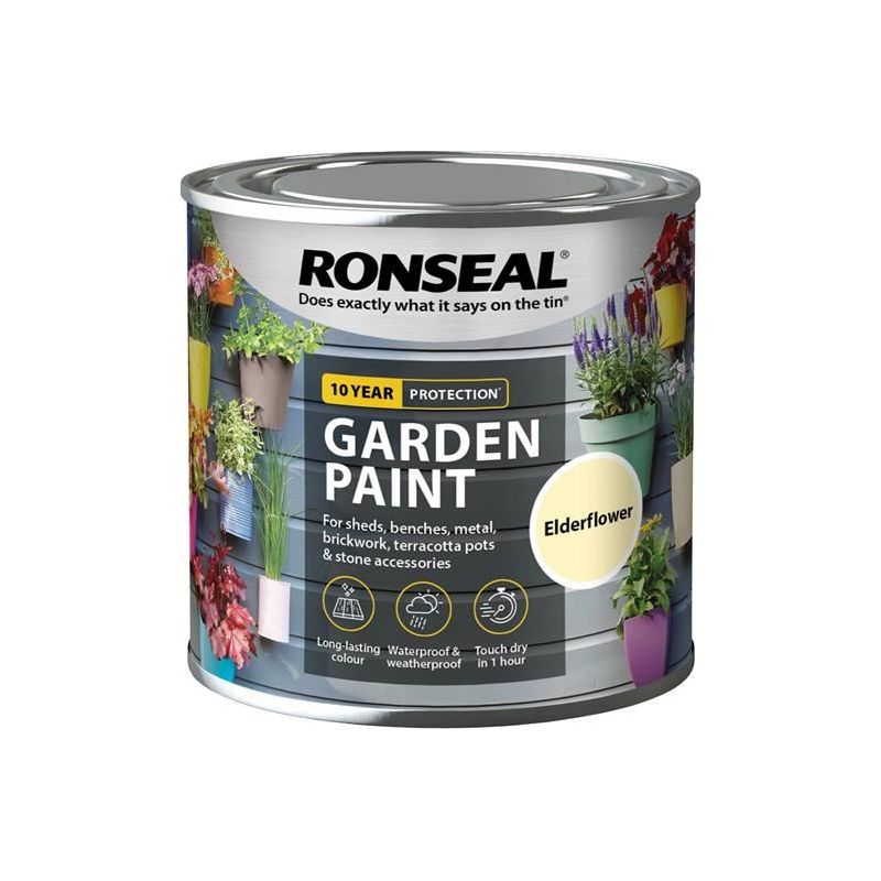 Ronseal Garden Paint Elderflower 250ml Ronseal - RockBottom Nothampton