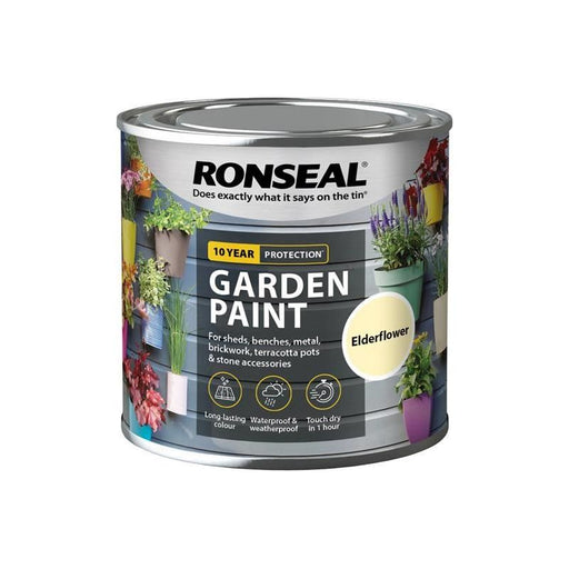 Ronseal Garden Paint Elderflower 250ml Ronseal - RockBottom Nothampton