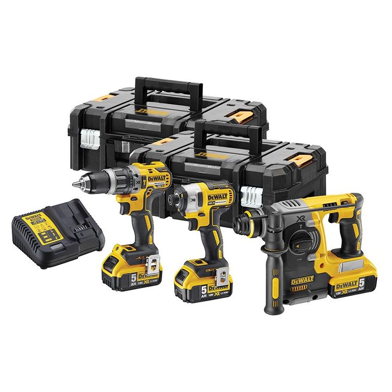 Dewalt Power Tools DCK368P3T XR Brushless Kit 18V 3 x 18V 5.0Ah Li-ion DeWALT Power Tools - RockBottom Northampton