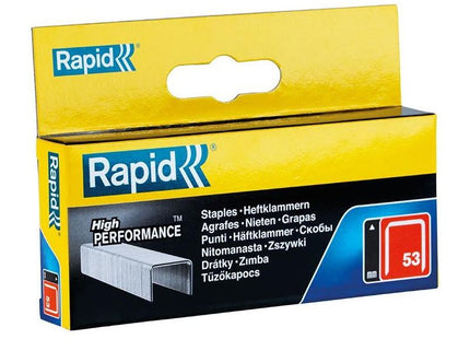 Rapid 53/12B 12mm Galvanised Staples (Box 2500) Rapid - RockBottom Nothampton