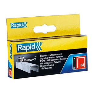 Rapid 53/12B 12mm Galvanised Staples (Box 2500) Rapid - RockBottom Nothampton