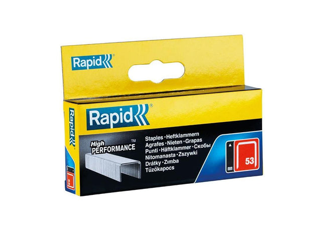 Rapid 53/12B 12mm Galvanised Staples (Box 2500) Rapid - RockBottom Nothampton