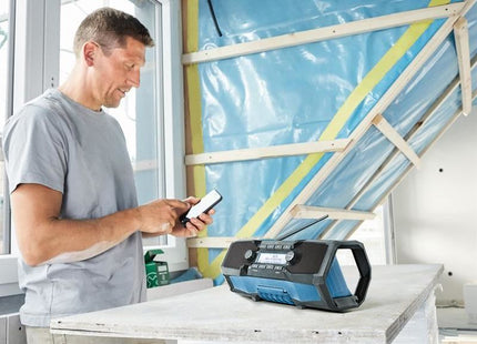 Bosch GPB 18V-2 C Professional Bluetooth DAB+ Radio 240V & Li-ion Bare Unit Bosch - RockBottom Northampton