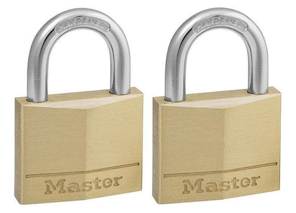 Master Lock Solid Brass 40mm Padlock 4-Pin - Keyed Alike x 2 Master Lock - RockBottom Northampton
