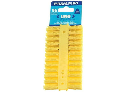 Rawlplug Yellow UNO® Plugs 5 x 24mm (Card 96) Rawlplug - RockBottom Nothampton