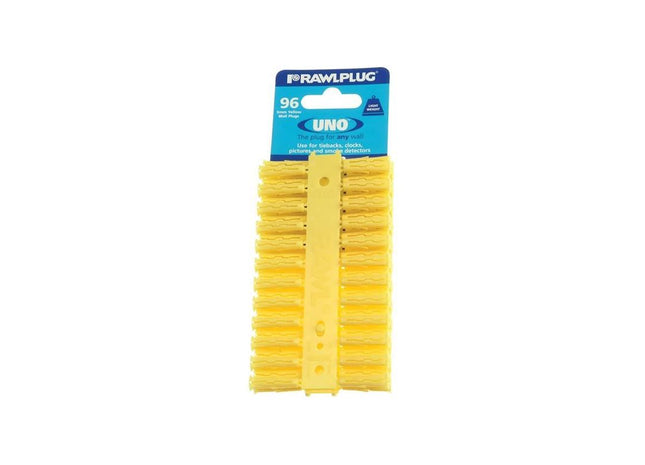 Rawlplug Yellow UNO® Plugs 5 x 24mm (Card 96) Rawlplug - RockBottom Nothampton