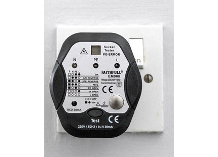 Faithfull Socket Polarity Tester with RCD Test Function Faithfull - RockBottom Northampton