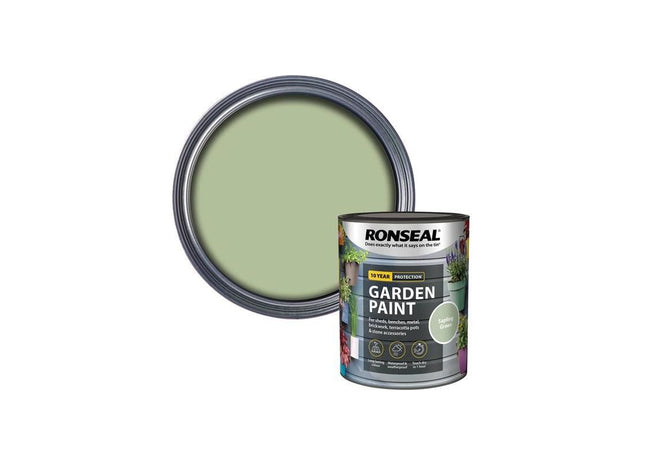 Ronseal Garden Paint Sapling Green 750ml Ronseal - RockBottom Nothampton