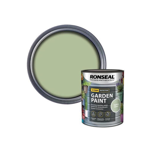 Ronseal Garden Paint Sapling Green 750ml Ronseal - RockBottom Nothampton