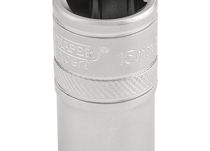 Draper 6 Point Metric Socket, 1/2" Sq. Dr., 15mm 16605 Draper - Town Tools 