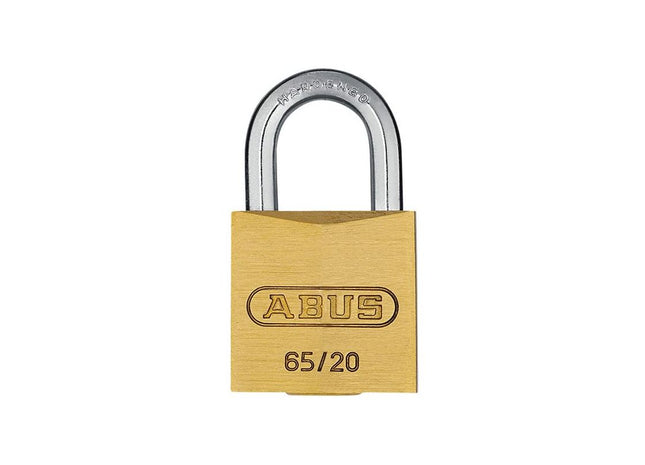 Abus Mechanical 65/20mm Brass Padlock Keyed Alike 6204 ABUS Mechanical - RockBottom Northampton 