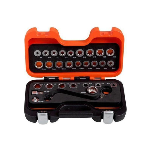 Bahco S Type Ratchet Ring Wrench & Adaptor Set, 29 Piece Bahco - RockBottom Northampton