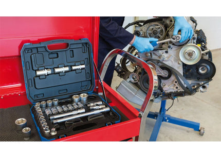 Draper Combined MM/AF Socket Set, 1/2" Sq. Dr. (33 Piece) 16363 Draper - Town Tools 