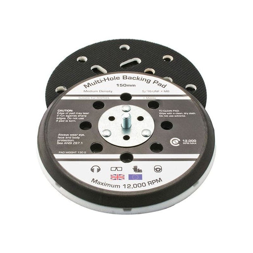 Flexipads World Class Dual Action Sander Pad 150mm GRIP® Multi 5/16 UNF +M8 Flexipads World Class - RockBottom Northampton