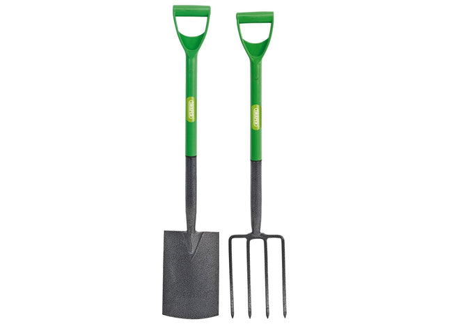 Draper Carbon Steel Garden Fork and Spade Set, Green 16566 Draper - Town Tools 