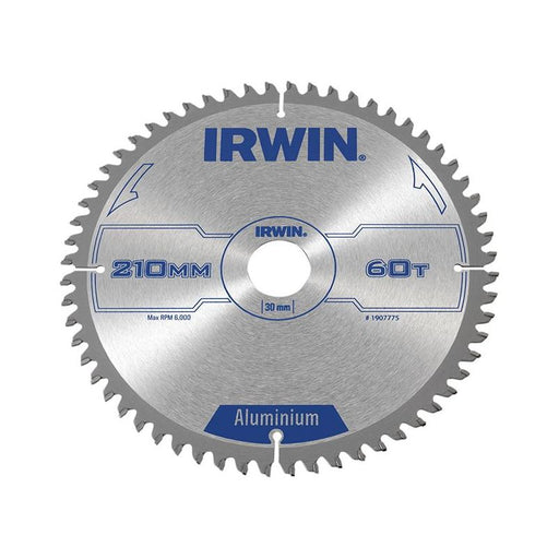 Irwin® Professional Aluminium Circular Saw Blade 210 x 30mm x 60T TCG IRWIN® - RockBottom Northampton
