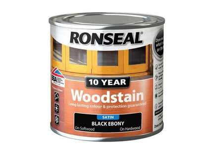 Ronseal 10 Year Woodstain Ebony 250ml Ronseal - RockBottom Nothampton
