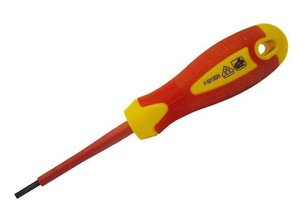 Faithfull VDE Soft Grip Screwdriver Parallel Slotted Tip 3.5 x 100mm Faithfull - RockBottom Northampton