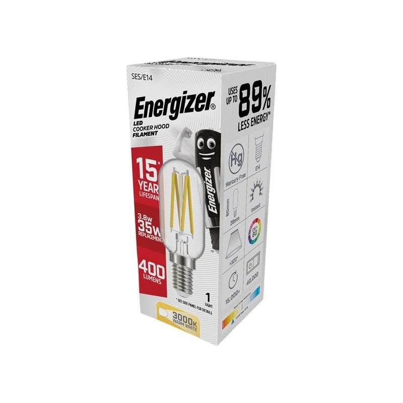 Energizer® LED SES (E14) Cooker Hood Filament Bulb, Warm White 420 lm 3.8W Energizer® - RockBottom Northamptin