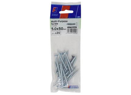 ForgeFix Multi-Purpose Pozi Screw CSK ST ZP 5.0 x 50mm ForgePack 20 ForgeFix - RockBottom Northampton