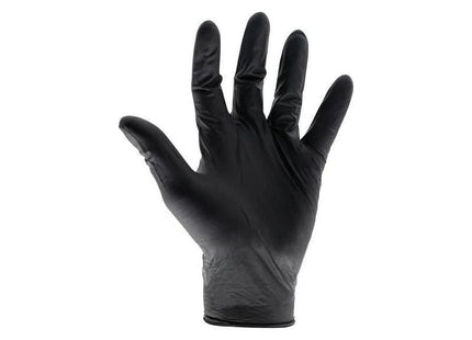 Scan Black Heavy-Duty Nitrile Disposable Gloves Medium Size 7 (Box of 100) Scan - RockBottom Nothampton