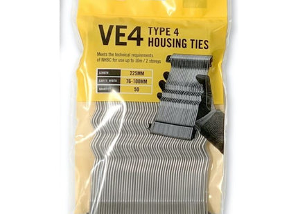 VISTA 250mm Type 4 Light Duty Housing Wall Tie VE4-250-50BAG