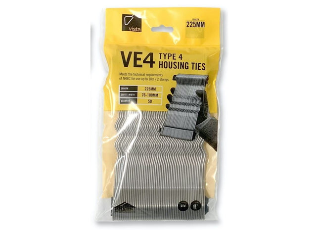 VISTA 250mm Type 4 Light Duty Housing Wall Tie VE4-250-50BAG