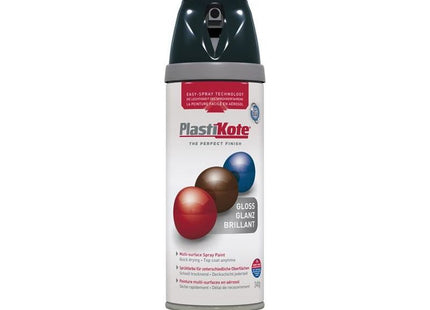 Plastikote Twist & Spray Gloss Black 400ml PlastiKote - RockBottom Nothampton
