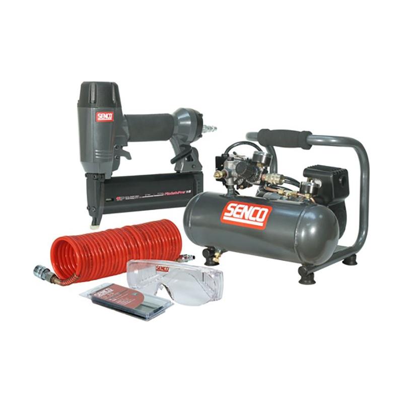 Senco Finish Pro 18 Pneumatic Nailer & 1 HP Compressor Kit 110V Senco - RockBottom Nothampton