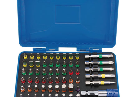 Draper Coloured Screwdriver Bit Set (60 Piece) 82405 Draper - Town Tools 