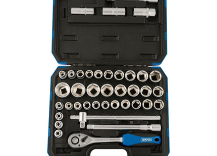 Draper Combined MM/AF Socket Set, 1/2" Sq. Dr. (41 Piece) 82136 Draper - Town Tools 
