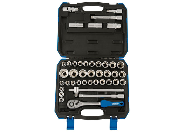 Draper Combined MM/AF Socket Set, 1/2" Sq. Dr. (41 Piece) 82136 Draper - Town Tools 