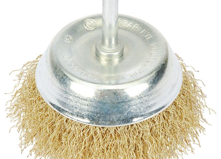 Draper Brassed Steel Crimped Wire Cup Brush, 75mm 41433 Draper - Town Tools 
