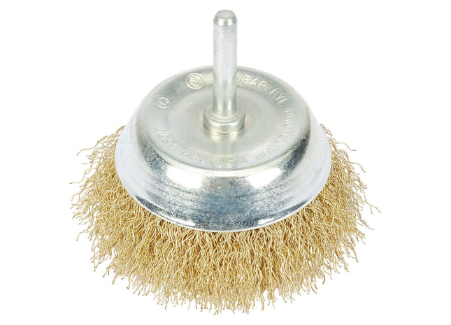 Draper Brassed Steel Crimped Wire Cup Brush, 75mm 41433 Draper - Town Tools 