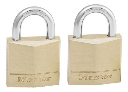 Master Lock Solid Brass 30mm Padlock 4-Pin - Keyed Alike x 2 Master Lock - RockBottom Northampton